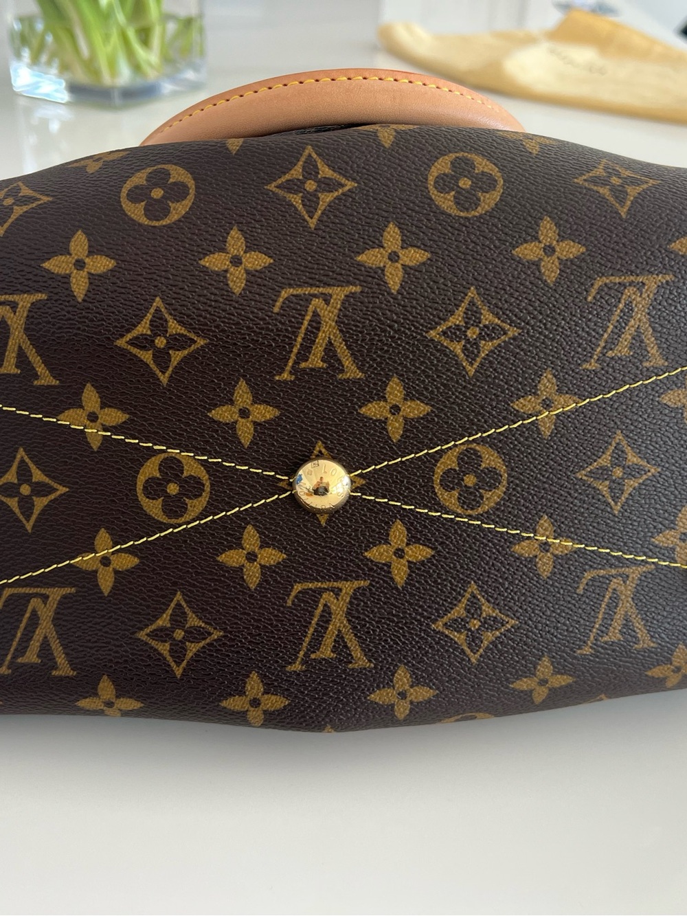 Louis Vuitton Monogram Canvas Top-Handle Satchel in Brown & Tan - Picture 4 of 7
